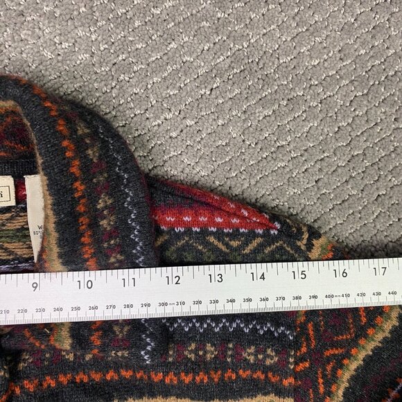 LL Bean Fair Isle Lambswool Cardigan Sweater Jacket Women's Small L.L. Bean WN58 - Picture 10 of 12